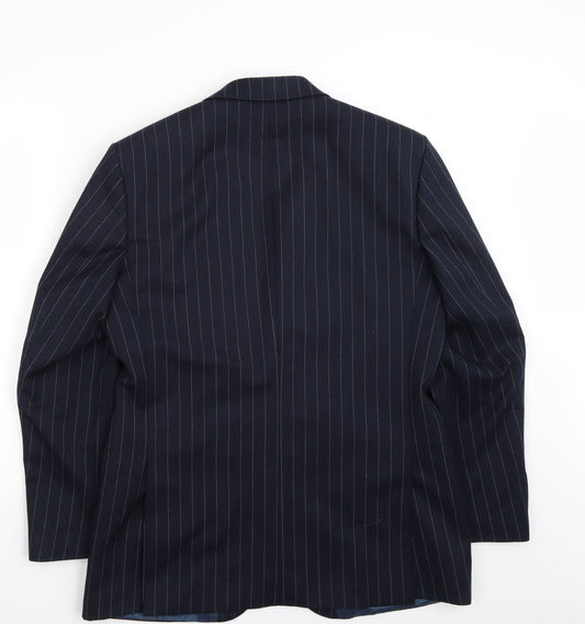 Ashton & gunn Mens Blue Striped Jacket Suit Jacket Size 40