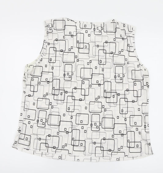 AMARANTO Womens White Basic Blouse Size 18
