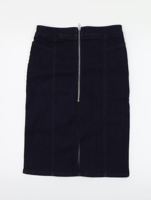 Miss Selfridge Womens Blue A-Line Skirt Size 12