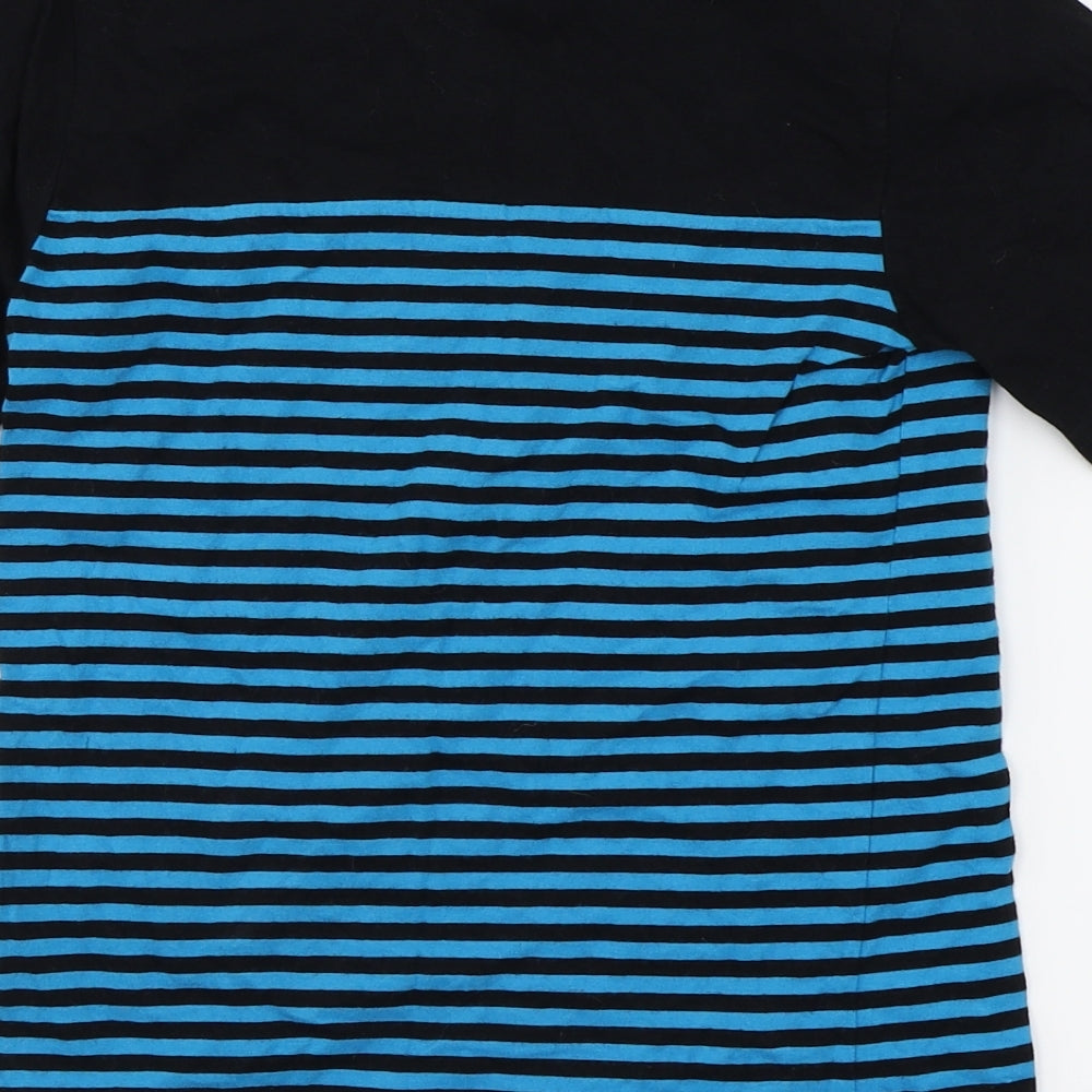 WZ Boys Black Striped Basic T-Shirt Size 8 Years