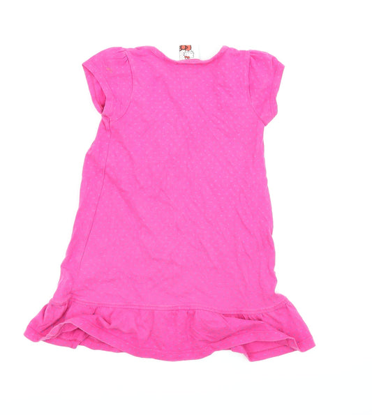 TU Girls Pink Polka Dot Fit & Flare Size 3-4 Years