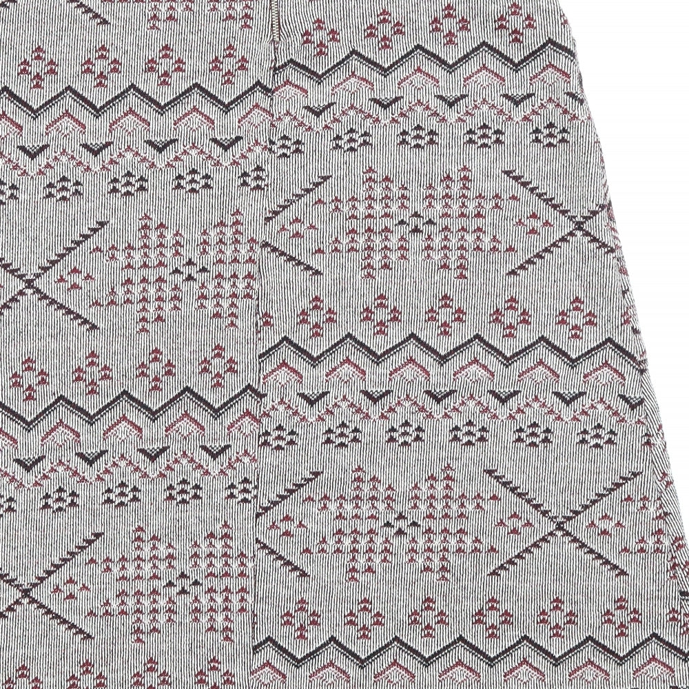 NEXT Womens Purple Geometric Straight & Pencil Skirt Size 12