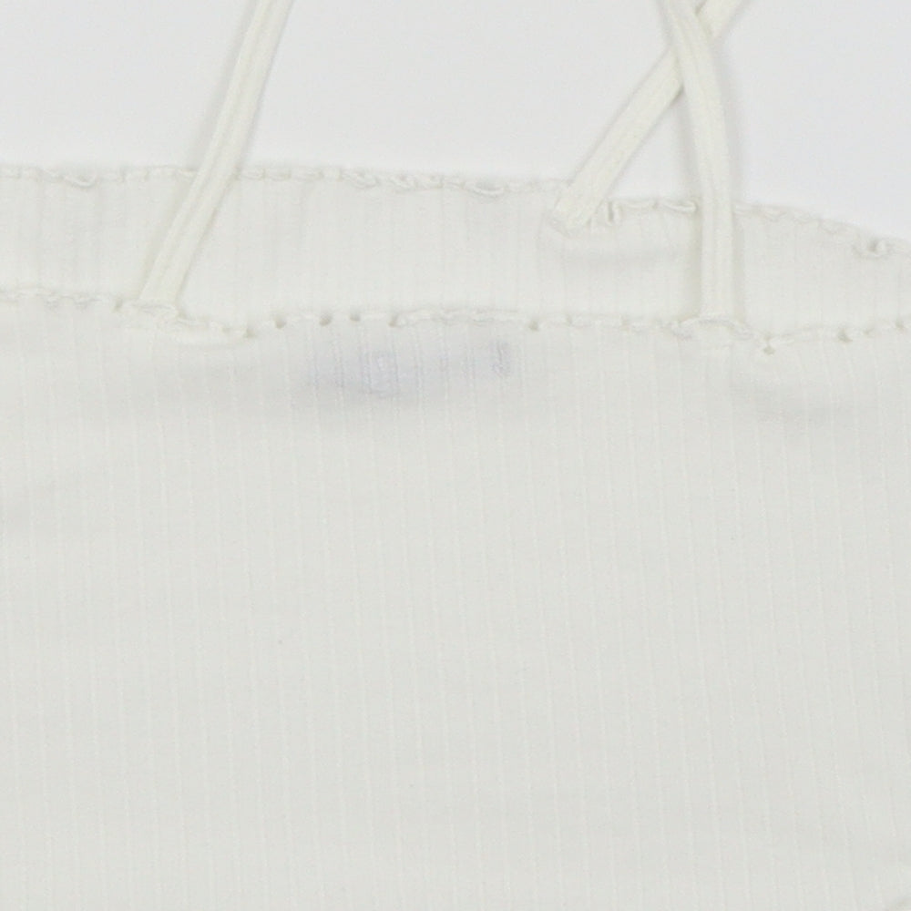 Boohoo Womens White Camisole Tank Size 18