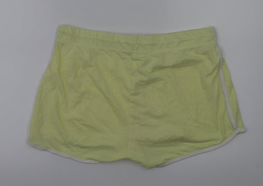 pep&co Womens Yellow Hot Pants Shorts Size 16