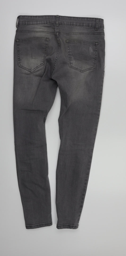Preworn Womens Grey Skinny Jeans Size 30 L29 in