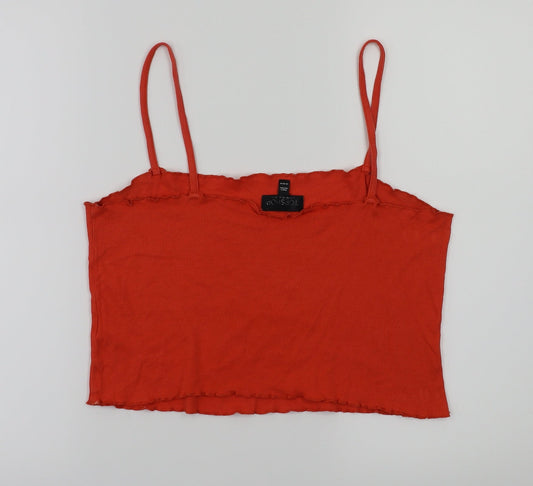 Topshop Womens Red Basic T-Shirt Size 16