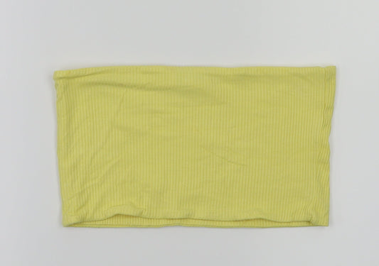Topshop Womens Yellow Basic T-Shirt Size 12