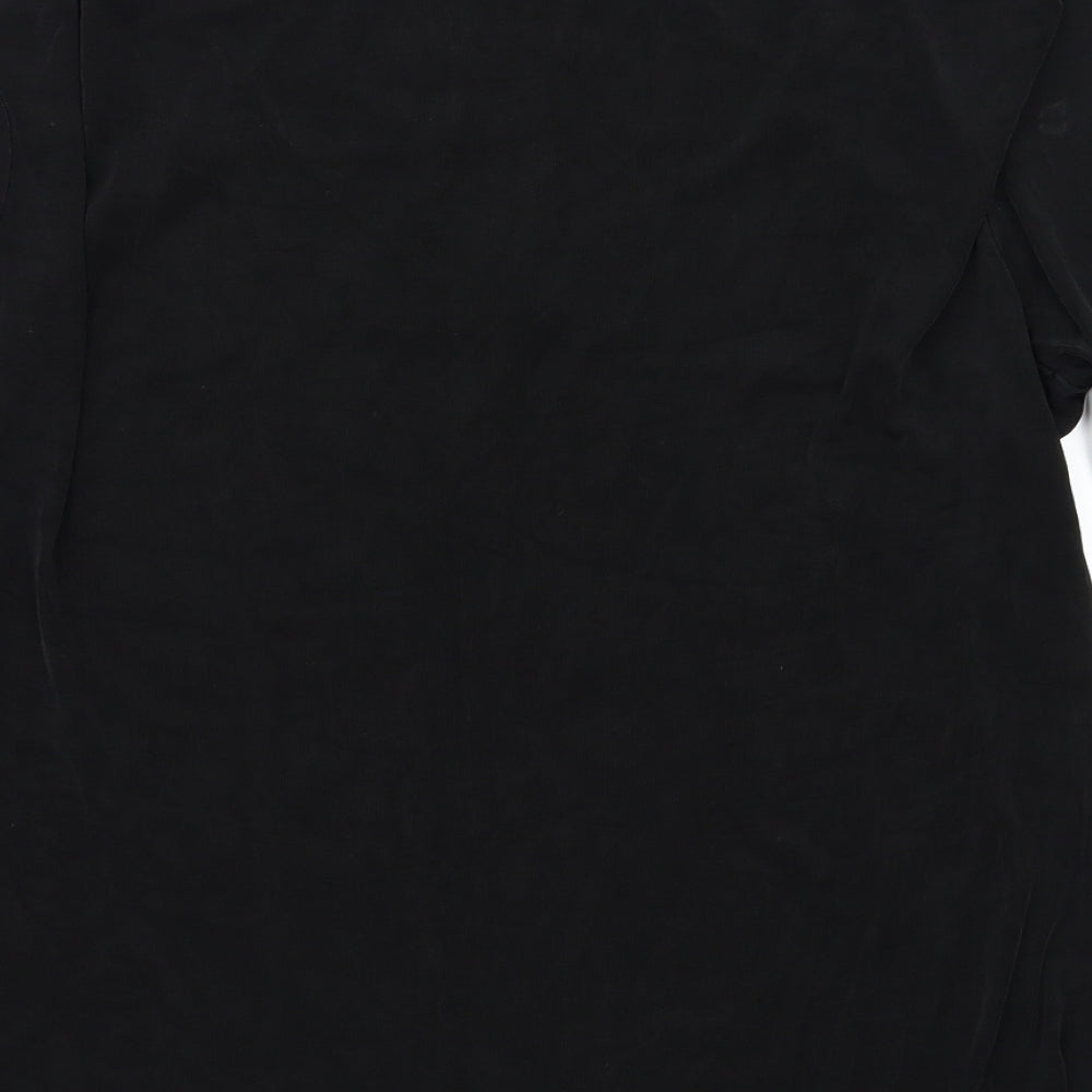 Brand and care label for JONDEN women’s black basic t-shirt, size XL