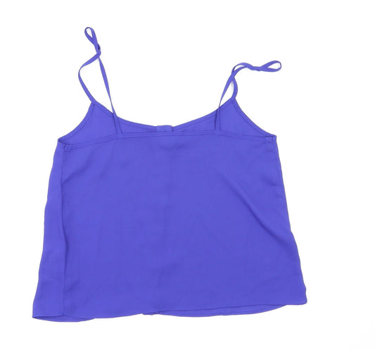 Topshop Womens Blue Basic T-Shirt Size 6