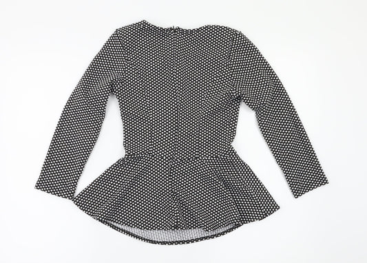 classic tricot Womens Black Polka Dot Basic T-Shirt Size M
