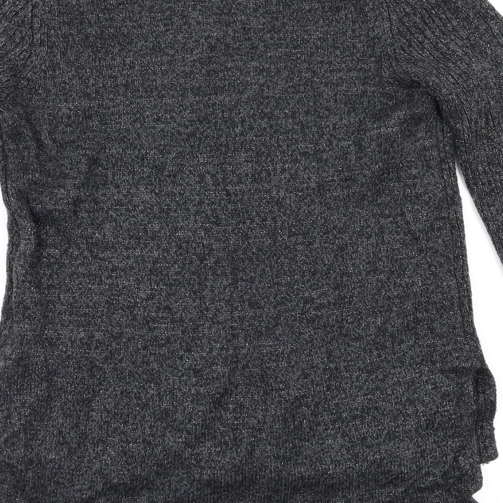 Brand and care label for H&M women’s black jumper, size S