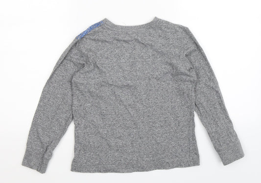 Matalan Boys Grey Geometric Basic T-Shirt Size 6-7 Years