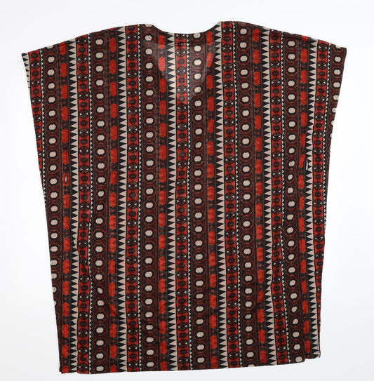 H&M Womens Multicoloured Geometric Basic Blouse Size L - Oversized
