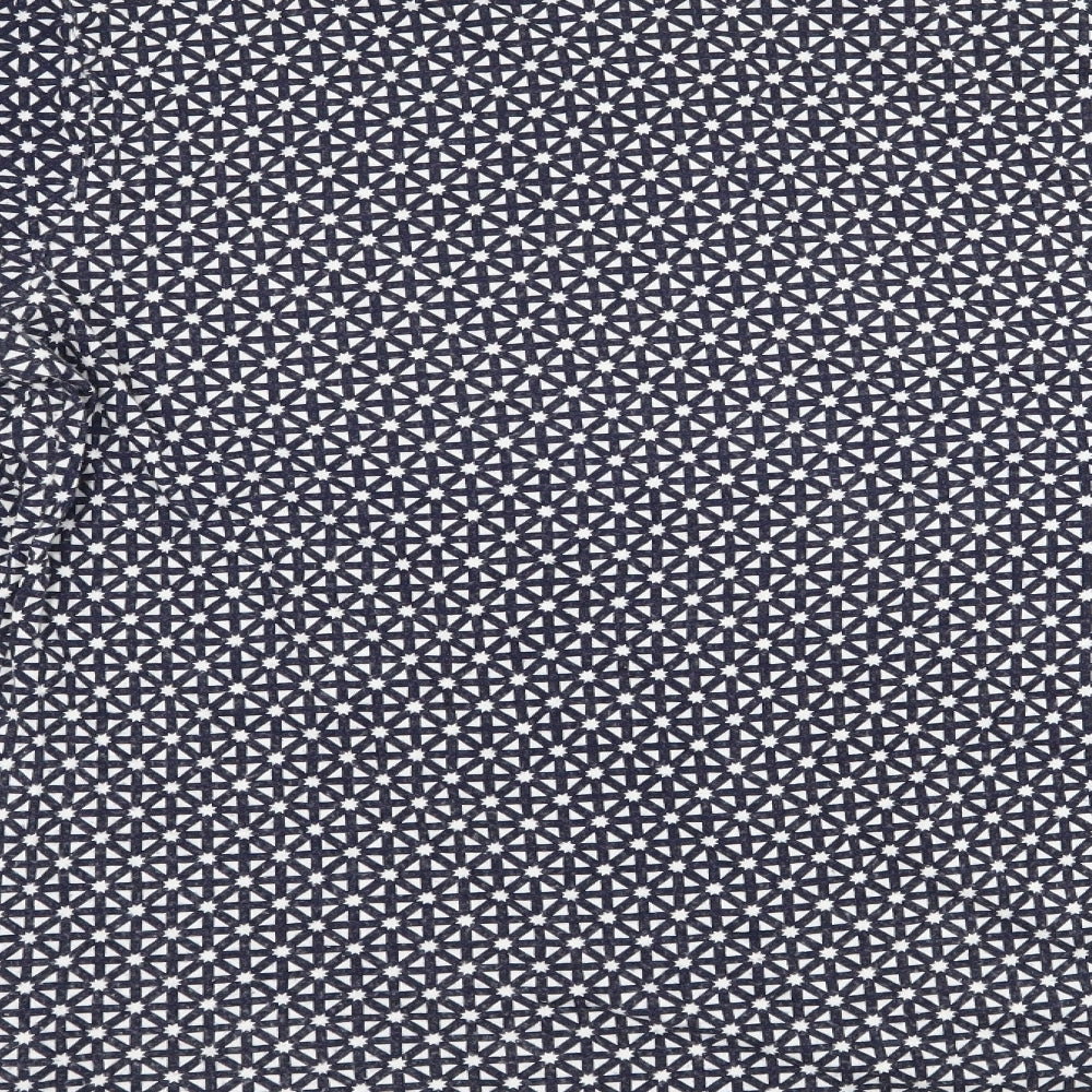 M&S Womens Blue Argyle/Diamond Basic T-Shirt Size 14