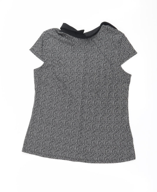 Dorothy Perkins Womens Black Ringer Blouse Size 14