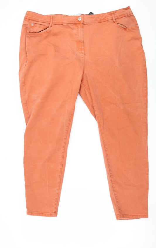 Soft Touch Mens Orange Skinny Jeans Size 26 L27 in
