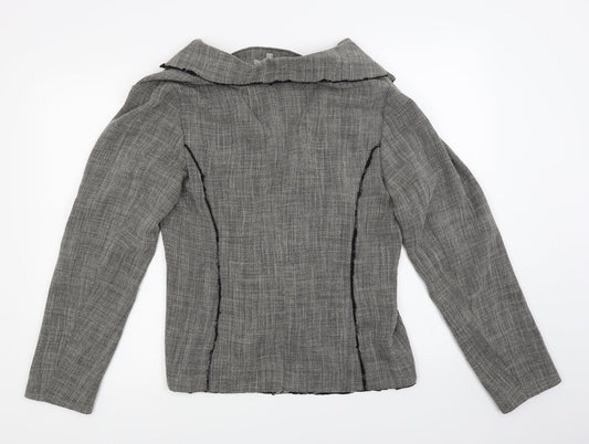Rosie's Womens Grey Herringbone Jacket Blazer Size 14
