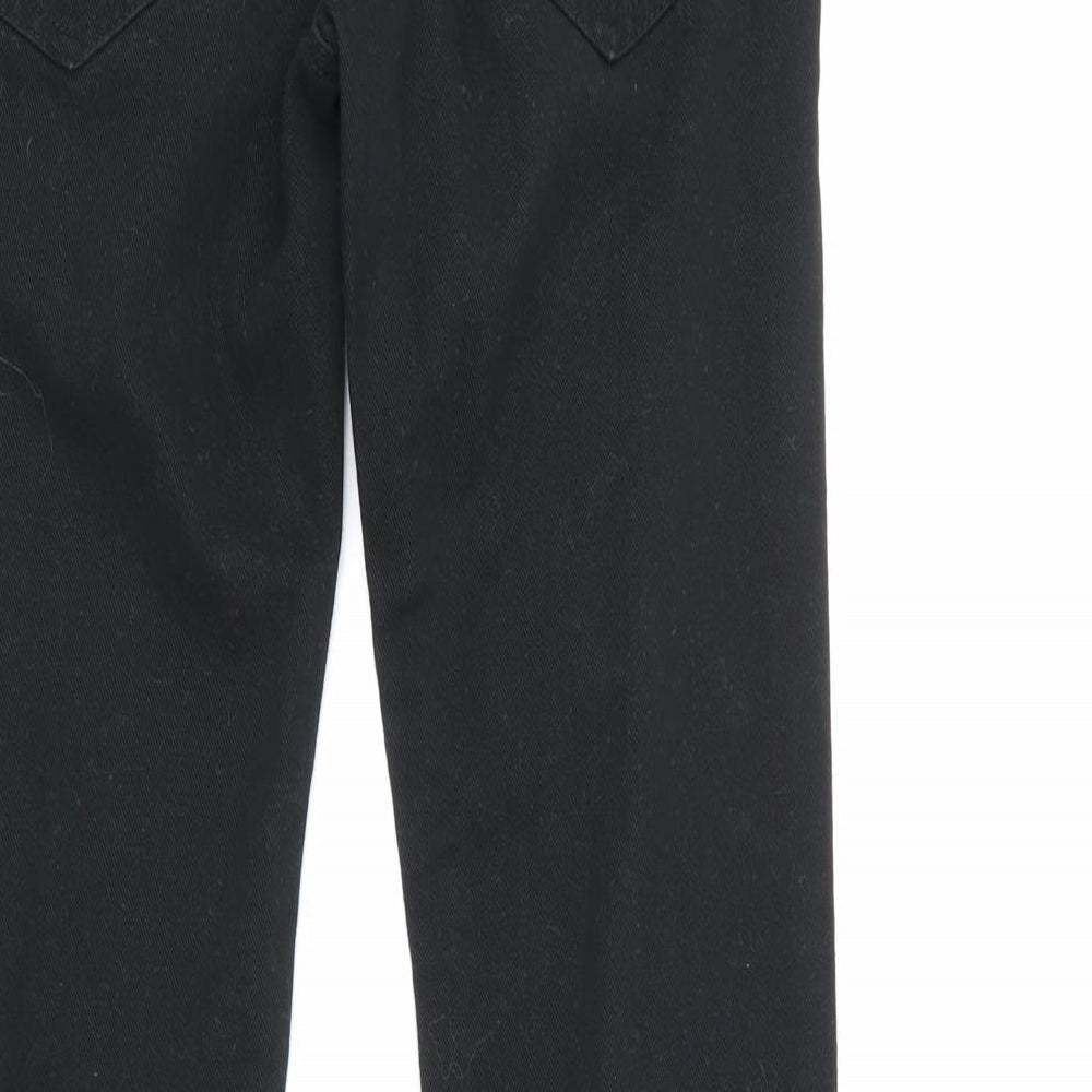 Brand and care label for Very girls’ black damask skinny jeans, size 13, years