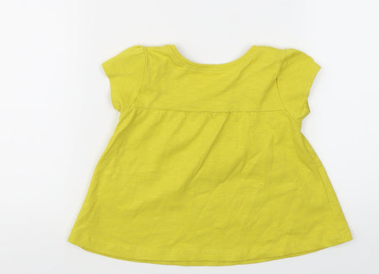 NEXT Girls Yellow T-Shirt Dress Size 9-12 Months