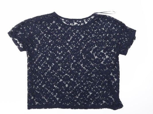 G21 Womens Blue Floral Basic Blouse Size 20