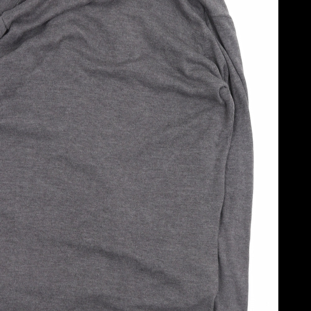 Brand and care label for Soul Star women’s grey cardigan jumper, size L