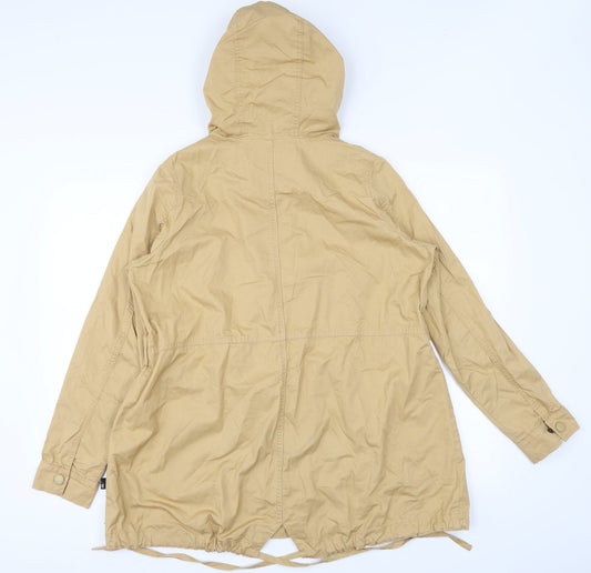 muguoguomu Womens Brown Parka Coat Size M