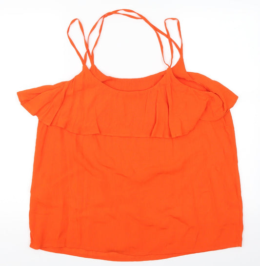 Vera Moda Womens Red Basic Blouse Size XL