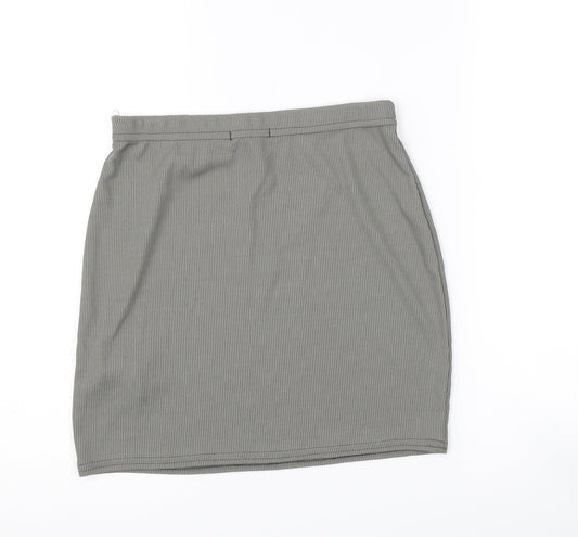 I SAW IT FIRST Womens Grey A-Line Skirt Size 10