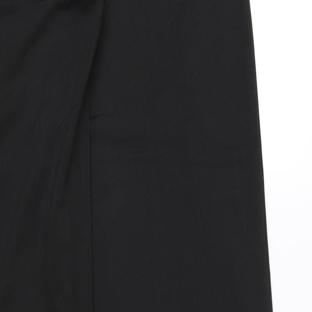 Brand and care label for Olympus women’s black trousers, size UK 10, 30-inch leg