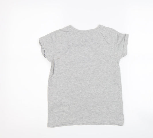 George Boys Grey Basic T-Shirt Size 8-9 Years - graphic