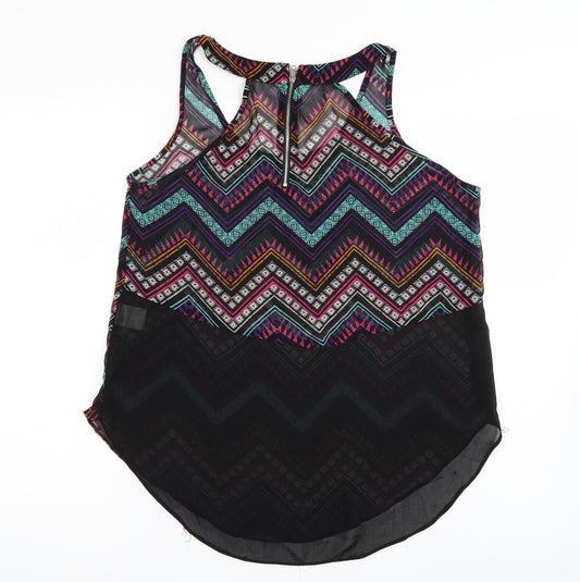 Select Womens Multicoloured Geometric Basic Tank Size 12