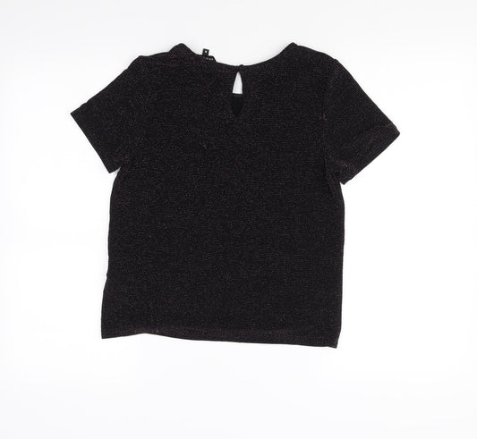 New Look Womens Black Basic Blouse Size 8