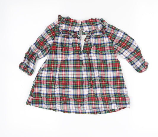 Gap Girls Multicoloured Check Fit & Flare Size 18-24 Months