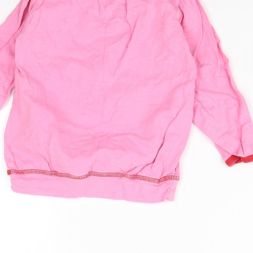Brand and care label for Evie Angel girls’ pink basic t-shirt, size 2-3, years