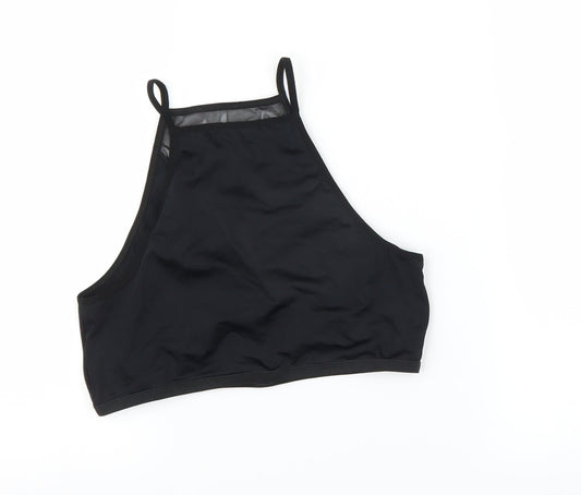 label Womens Black Basic T-Shirt Size M