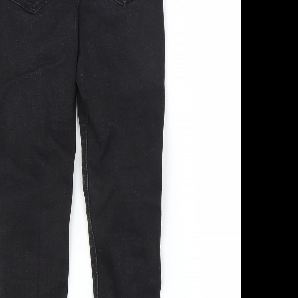 Brand and care label for I love girls’ wear girls black skinny jeans, size 5, years