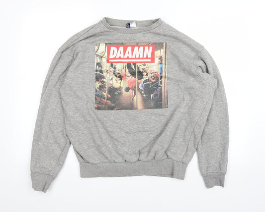 H&M Mens Grey Pullover Jumper Size M