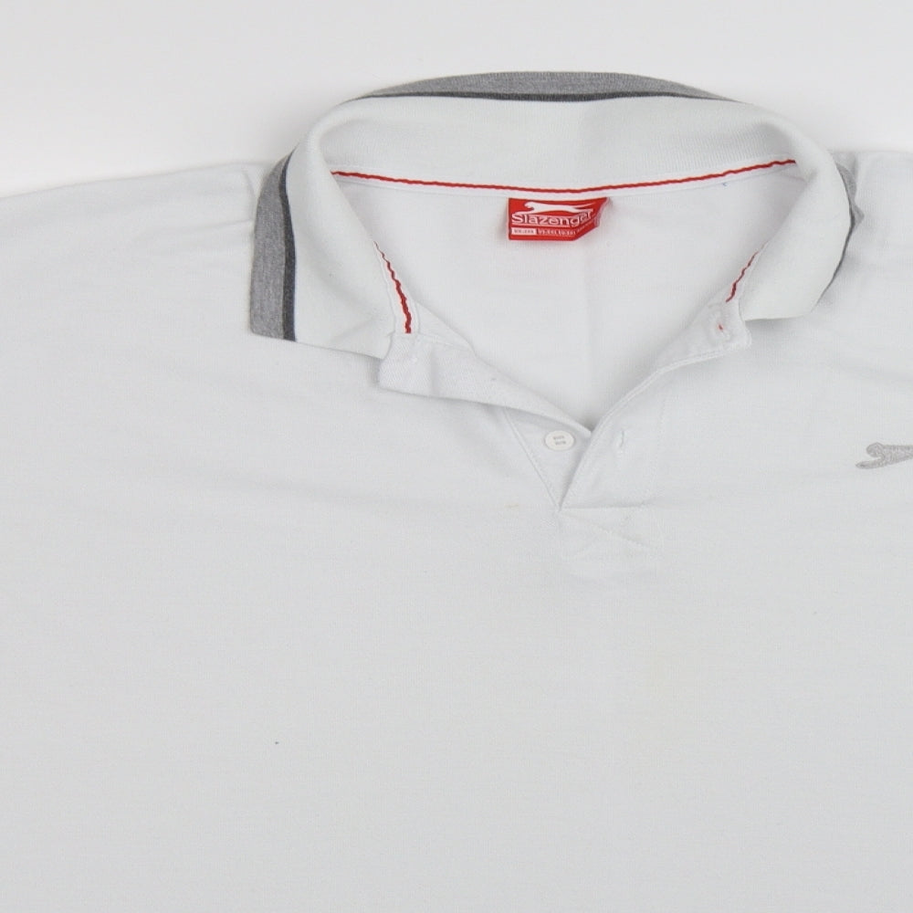Slazenger Mens White Polo Size 2XL
