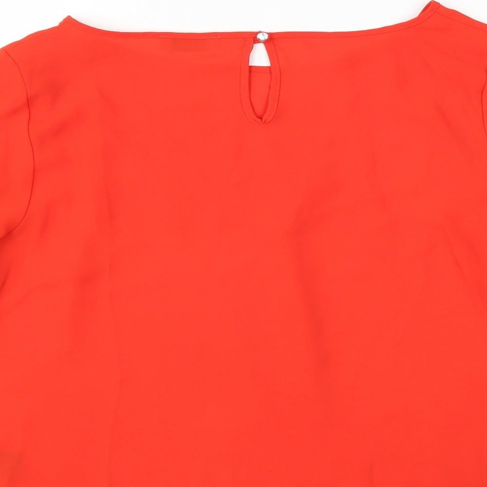 Matalan Womens Orange Basic Blouse Size 14