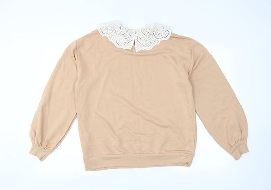 George Womens Beige Pullover Sweatshirt Size M