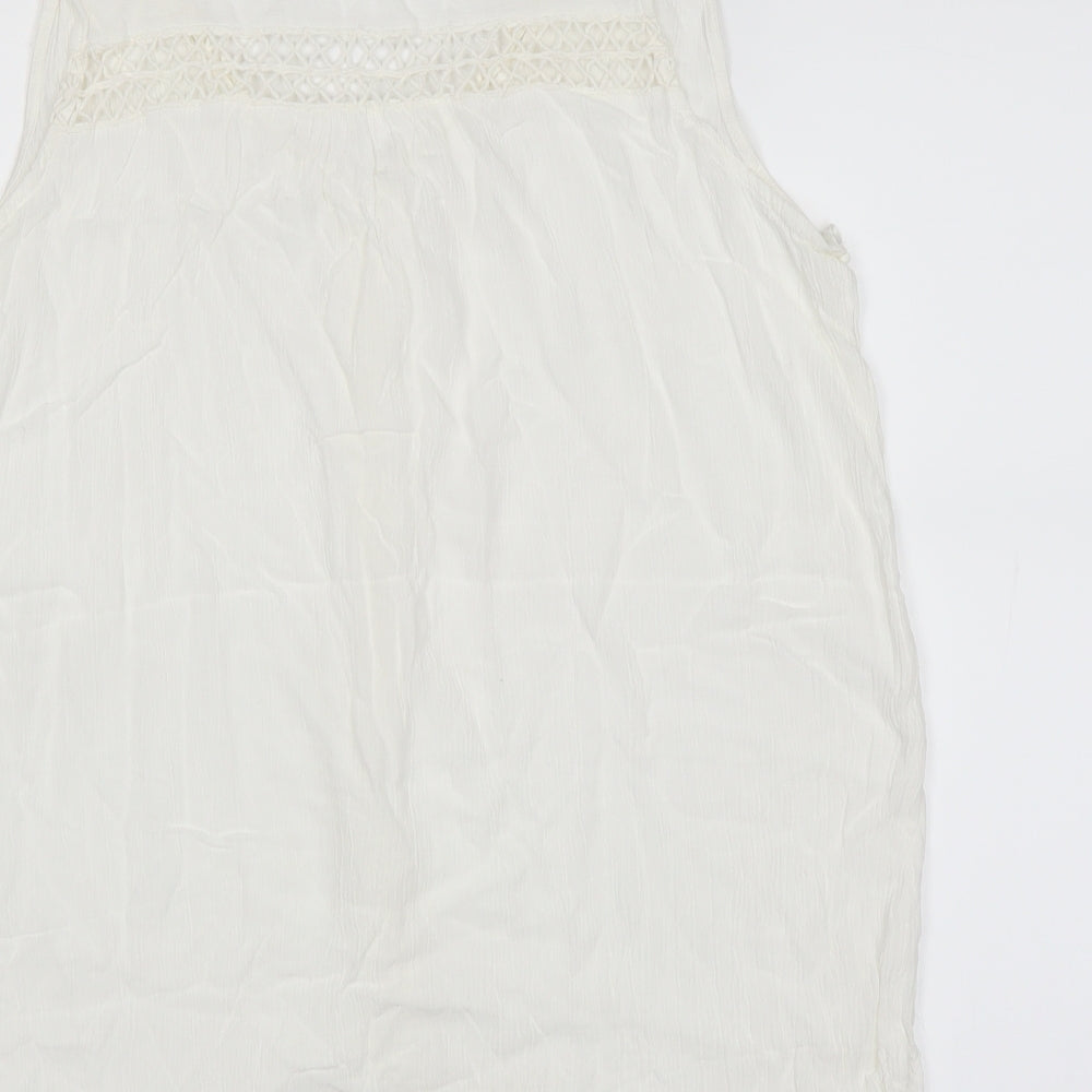 Peacocks Womens White Basic Blouse Size 14
