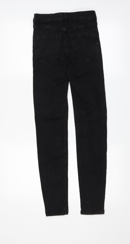 MNG Womens Black Denim Skinny Jeans Size 6 L28 in