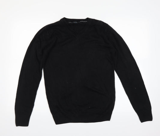 Easy Mens Black Pullover Jumper Size S