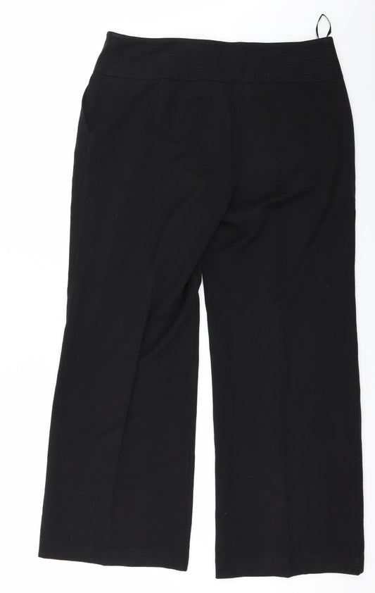 Preworn Womens Black Trousers Size 38 in L30 in