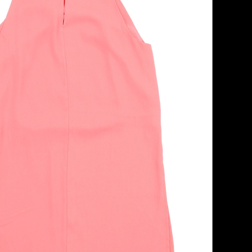 Brand and care label for Red Herring women’s pink camisole blouse, size UK 14