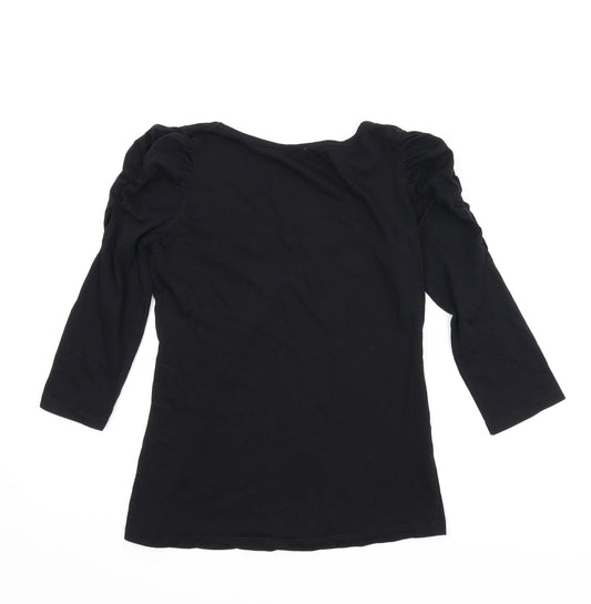 Preworn Womens Black Basic T-Shirt Size S