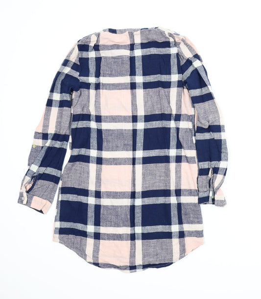 TU Womens Multicoloured Plaid Shirt Dress Size 8