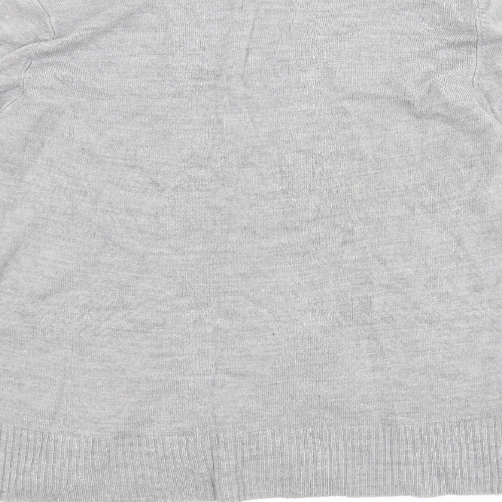 Brand and care label for Papaya women’s grey jumper, size UK 16