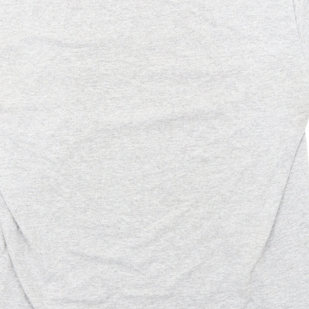 Brand and care label for In the Style women’s grey basic t-shirt, size UK 10