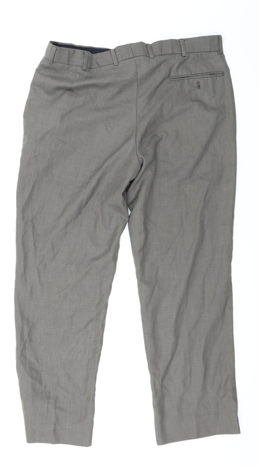 Jack Reid Mens Green Trousers Size 36 in L29 in